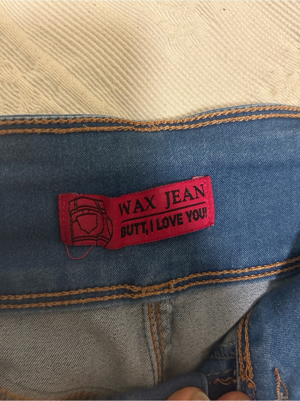 Wax Jean Dark Blue Rolled Hem Women's Shorts size M - Picture 3 of 4